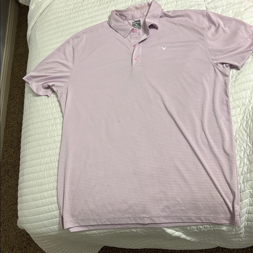 Callaway Men's Pink Golf Polo Shirt